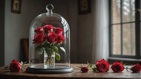 Découvrez la magie des roses sous cloche éternelles