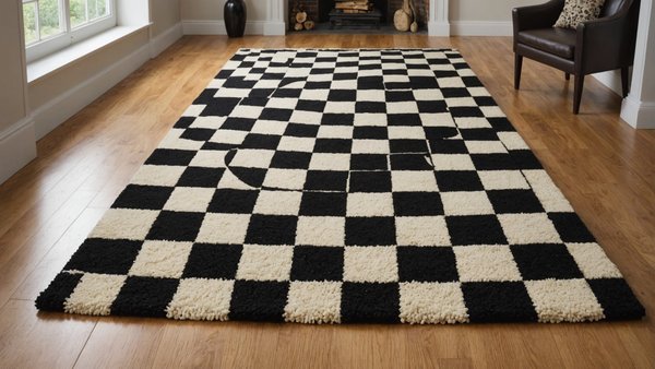 Tapis damier : un accessoire intemporel pour votre décoration